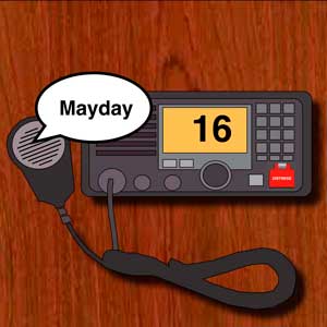 Boating emergency - how to broadcast a MAYDAY emergency call