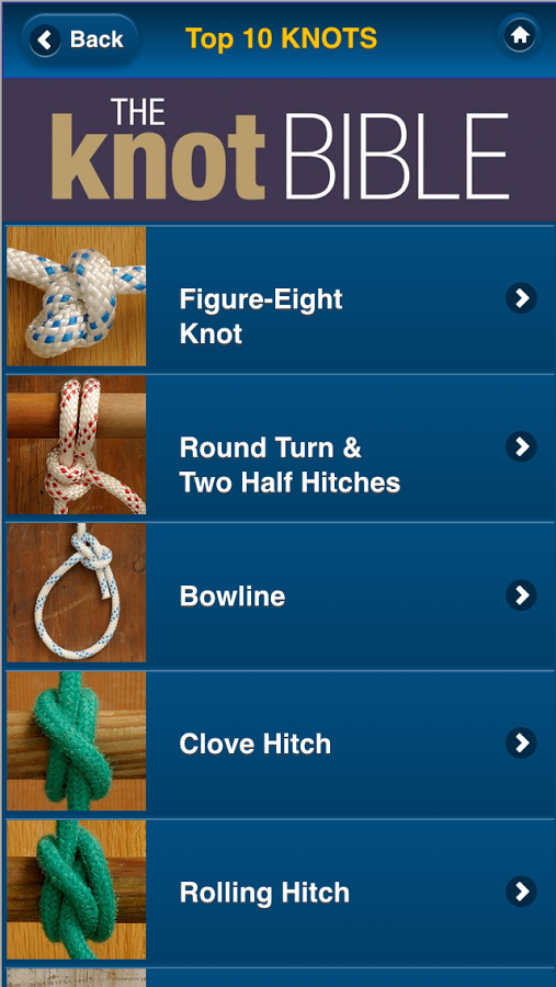 The Knot Bible app by Safe Skipper - 50 most useful knots