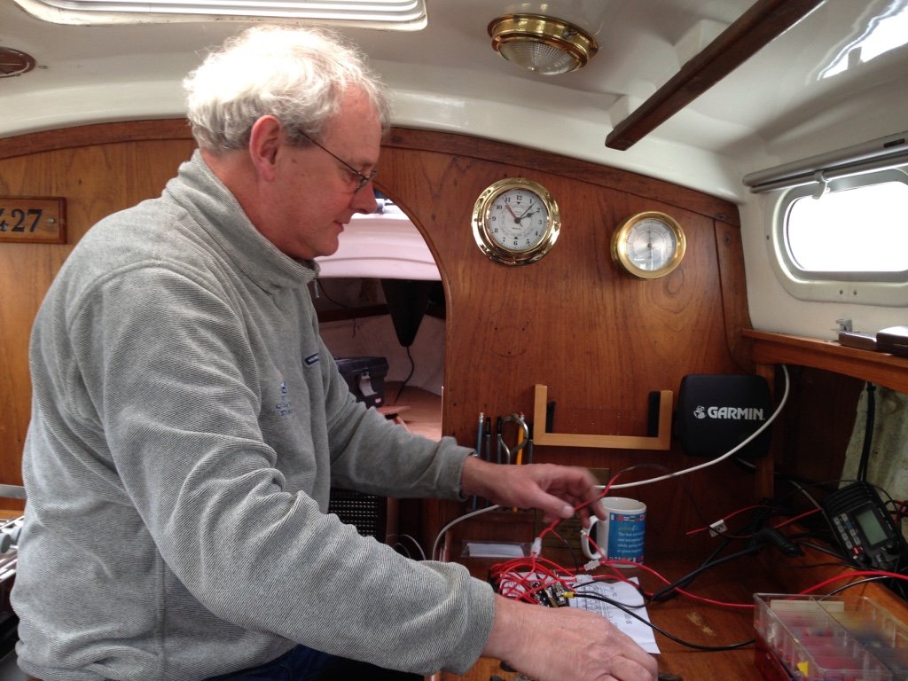 Rewiring a Contessa yacht