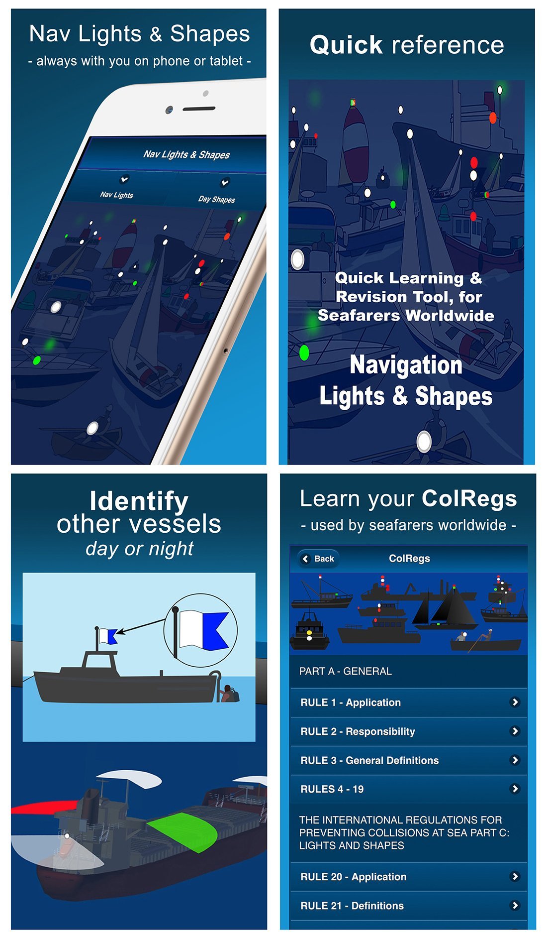 Learn Navigation Lights & Shapes - International Colregs, Essential